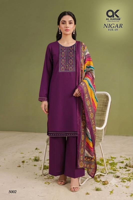 Al karam nigar vol 5 dress materials wholesale